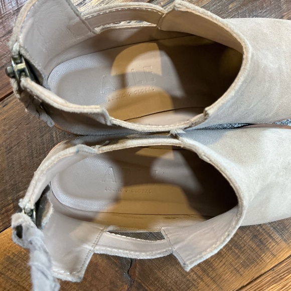 ABLE Women’s Gobal Gamboa Cutout Suede Boots Taupe Size 9 – Braided Back Zip - Picture 8 of 9